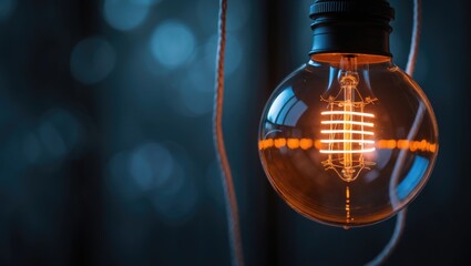 Aufkleber - bright bulb in a shadowy setting