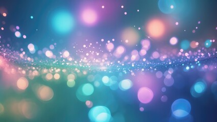 Poster - Electro futuristic night club party background featuring a cosmic space nebula with dazzling bokeh lighting and bright neon sheen