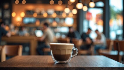 Poster - Vintage-style blurred background in a hipster cafe