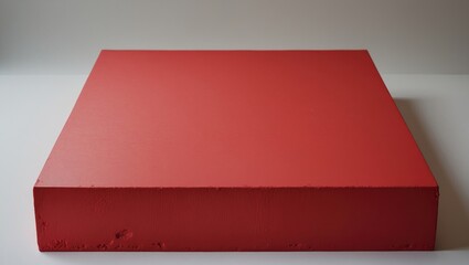 Fototapete - Modern red backdrop with soft blur, colorful patterns, and health-related art elements