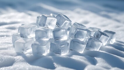 Poster - Backdrop featuring ice cubes