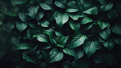 Poster - Macro nature imagery highlighting a background of green leaves