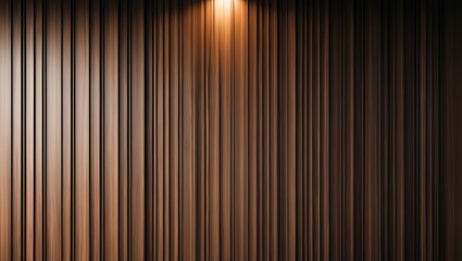 Aufkleber - Background composed of brown vertical wooden slats in a stripe design.