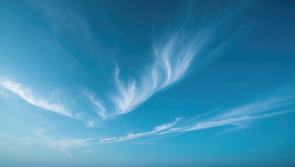 Poster - Sunlit sky scene in Thailand with fluffy clouds and bright horizon