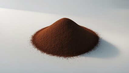 Poster - Ground Coffee Set on a White Surface