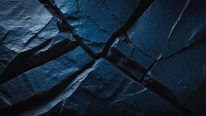 Leinwandbilder - Slate Background in Dark Blue and Black Texture