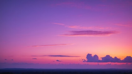 Poster - Beautiful evening sky with pink, purple, and pastel colors illuminating clouds during sunset