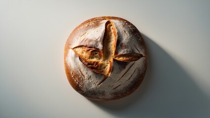 Aufkleber - Full bread loaf shown in isometric angle with a white background