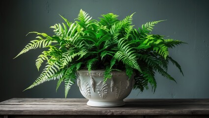 Poster - Containers with Nephrolepis or fern