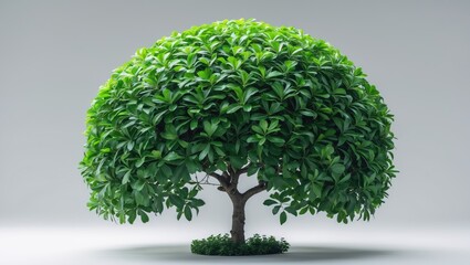 Poster - Background featuring decorative shrubs and ornamental trees