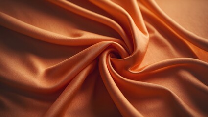 Poster - Modern Orange Cloth Texture Background with Pattern and Satin Finish, Ideal for Abstract Design, Banner, and Poster Templates