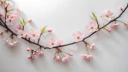 Fototapete - Flowers appear gorgeous on white