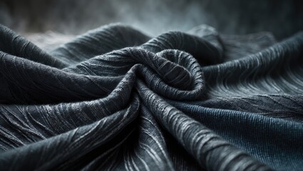 Poster - Textured gray fabric backdrop with grunge design elements