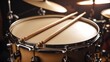 © NeuralNiche - A pair of wooden drumsticks rests on a snare drum, encouraging rhythm and liveliness. A musical experience is poised to emerge.