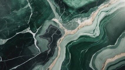 Aufkleber - Green marble accented with white veins