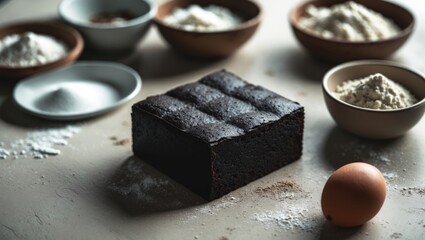 Poster - Soft and tasty steamed brownies with a sweet taste, perfect for celebration or snack