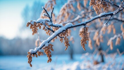 Poster - Images of winter landscapes and nature facilities in the cold season