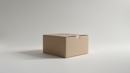 Aufkleber - White isolated background showcasing shipping box and packaging paper with transport