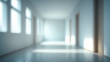 Poster - Softly blurred corridor provides an abstract backdrop