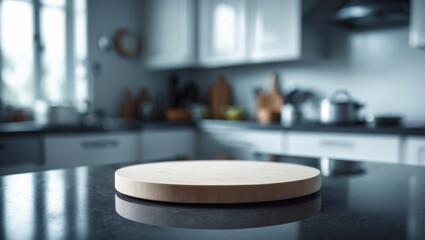 Aufkleber - Unfocused view of kitchen and desk board setting
