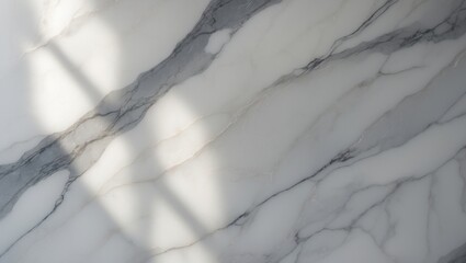 Poster - Polished white marble texture for ceramic tiles used in kitchen walls and floors, highlighting dark natural veins in a high-resolution design for luxury interiors.