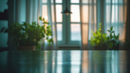Aufkleber - Background of a spring window with free space table