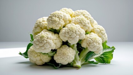 Poster - Single piece of cauliflower set against a macro background.