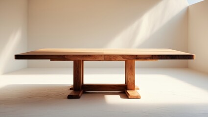 Poster - Side angle of Wooden tabletop isolated on a background.