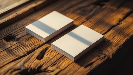Poster - Business card made of wood