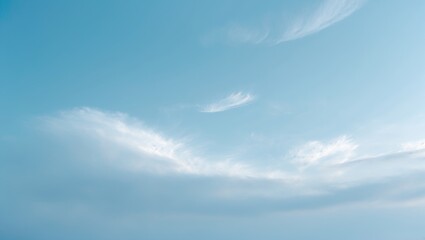 Wall Mural - Radiant blue sky with picturesque natural white clouds
