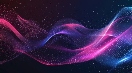 Poster - Dynamic waves of colorful light digital art abstract background vibrant environment futuristic concept