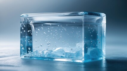 Poster - ice slab featuring a background