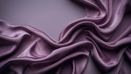 Fototapete - Luxurious purple surface with soft textile design and flowing shapes