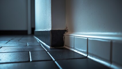 Aufkleber - Interior perspective showing floor surface transition emphasizing aesthetic and materials