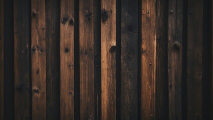 Poster - Vintage burnt timber panels creating a rustic wooden fence backdrop