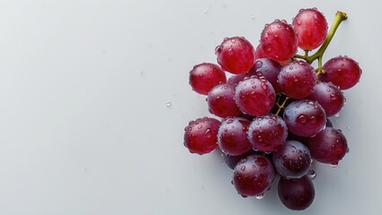 Aufkleber - Fresh violet grapes isolated against a white surface