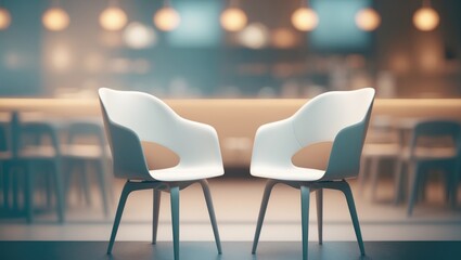Poster - Blurred restaurant and coffee shop interior as an abstract background