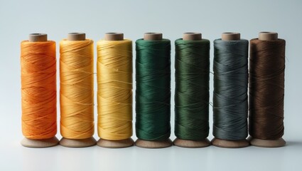 Aufkleber - Threads wound on a spool against a plain background