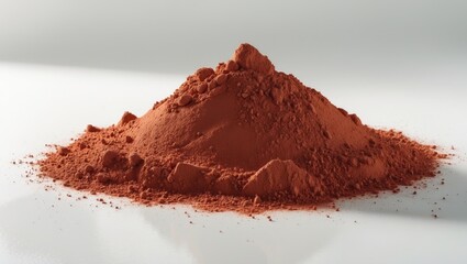 Poster - Homemade Chocolate Made with Isolated Cocoa Powder, Dry Ground on White Background