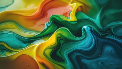 Poster - Translucent shades of water ink. Background featuring abstract multicolored marble design.