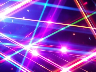 Poster - Dynamic abstract neon lights illustration with vibrant colors and energetic design