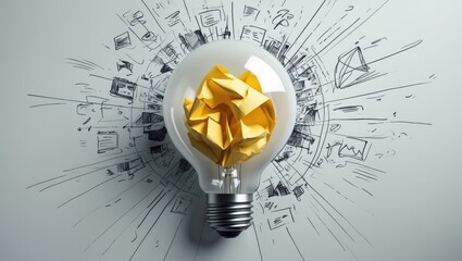 Poster - Idea and innovation concept focusing on new lighting solutions and business strategies