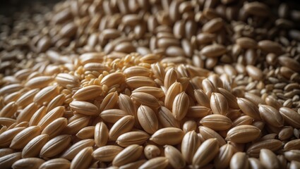 Poster - Food ingredient texture background made of whole wheat grain