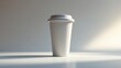 © CreativeBro - Disposable cup for coffee with white background