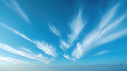 Wall Mural - Landscape Wallpaper Featuring Sky Blue and White Clouds with a Calm Environment