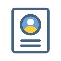 Poster - Stylized profile card icon design for websites and apps