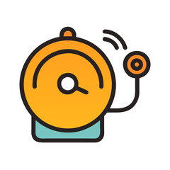 Poster - Vibrant Alarm Bell Vector Illustration on White Background