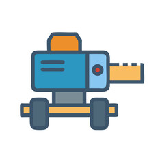 Poster - Industrial laser level equipment icon on White Background graphic