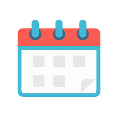Poster - Minimalist Calendar Icon Flat Design Style on White Background