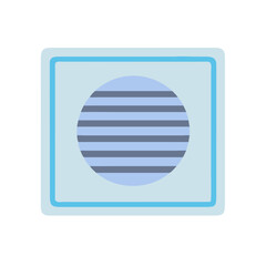 Poster - Abstract flat design geometric graphic with horizontal stripe circle